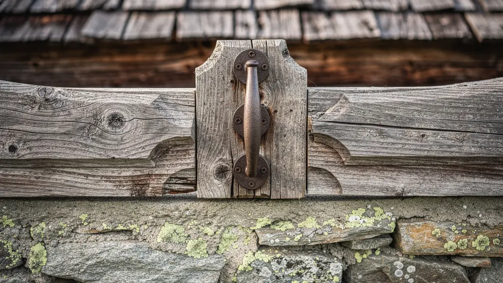 Traditionelle Alphütte in einsamer Berglandschaft bei Sonnenuntergang mit Holzarchitektur und Bergpanorama