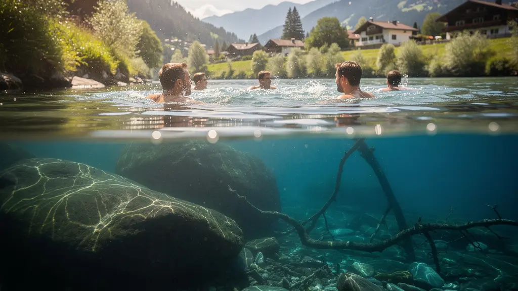 Visualisierung der unsichtbaren Gefahren beim Flussschwimmen
