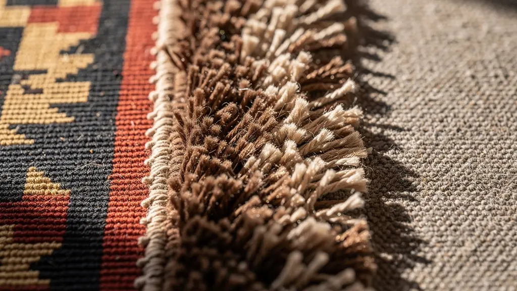 Drei verschiedene Teppicharten nebeneinander mit unterschiedlichem Lichtspiel