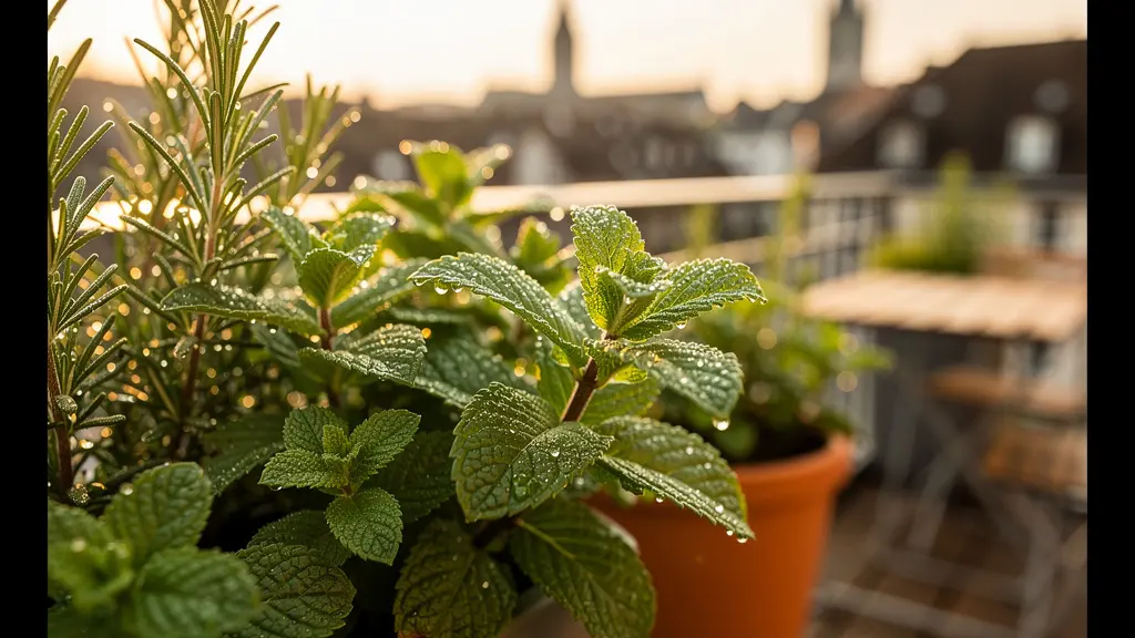 Gemütlicher 2-Quadratmeter-Balkon als grüne Apéro-Oase mit Zürich-Panorama