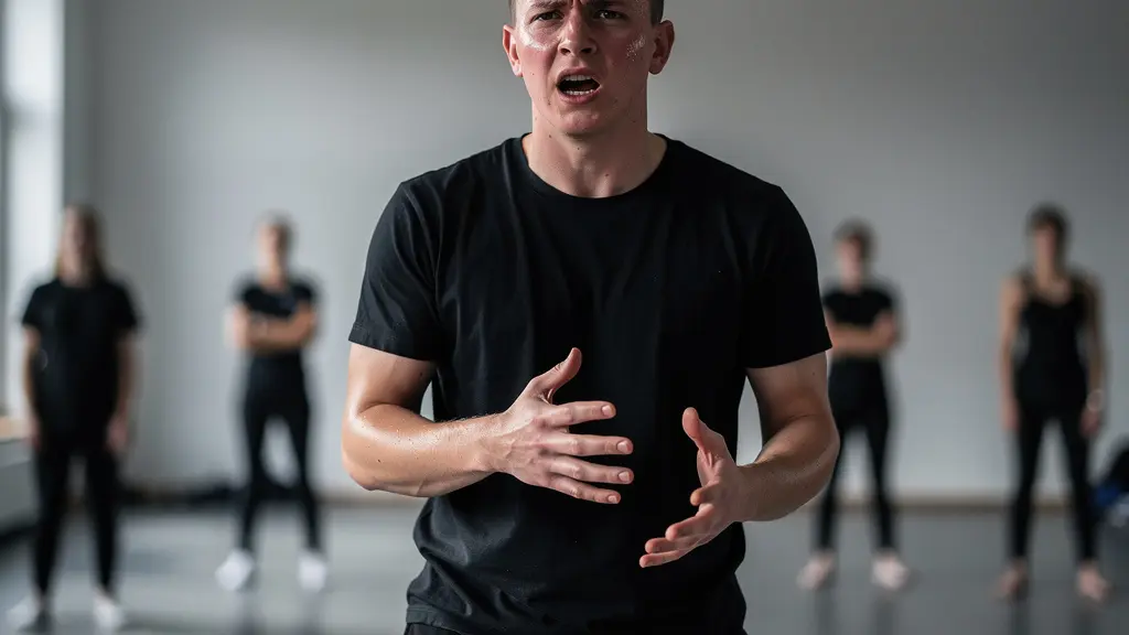 Intensives Schauspieltraining in einem Übungsraum