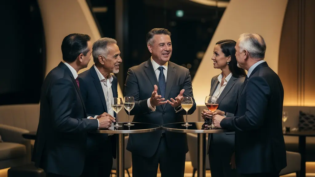 Exklusive VIP-Lounge des Montreux Jazz Festivals mit Blick auf die Bühne